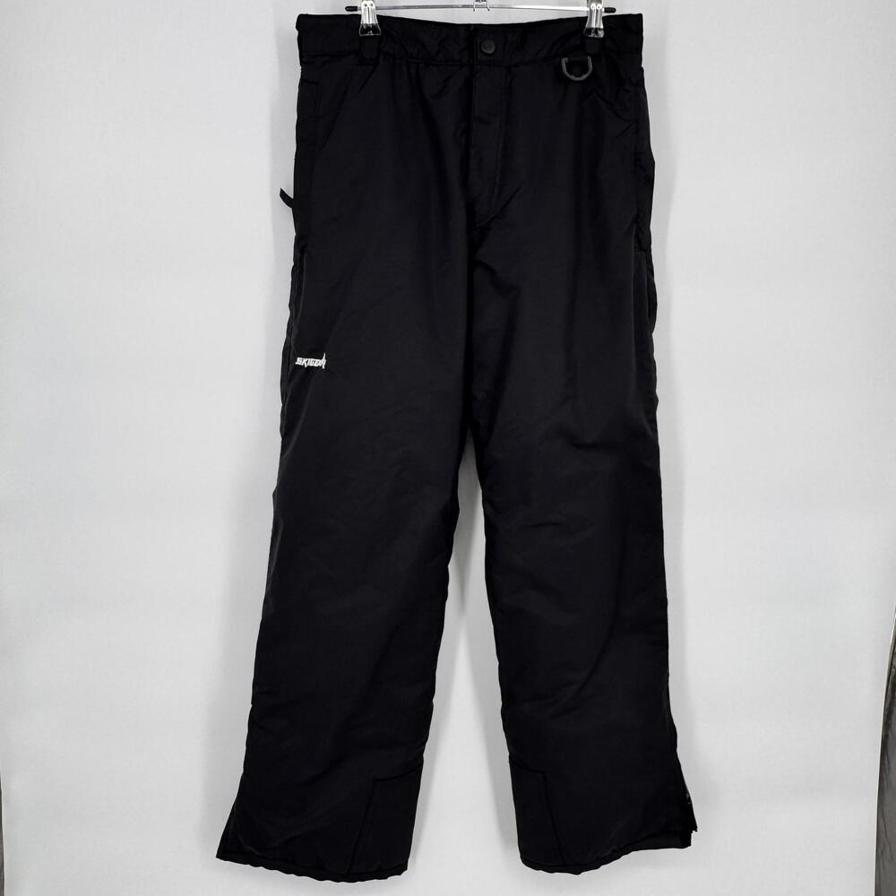 Ski Gear Ski Pants Youth Large Black Insulated Snowboard Winter Pockets